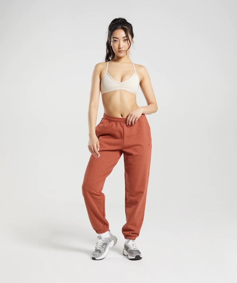 Women's Gymshark Rest Day Sweats Jogger Brown | CA 36701A